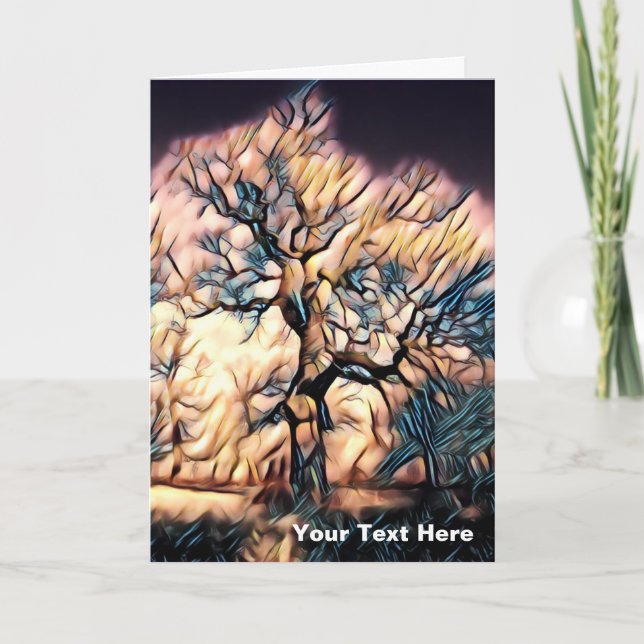 Tarjeta Festiva Árbol de tormenta (Anverso)