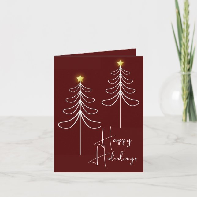 Tarjeta Festiva Árbol de vacaciones (Anverso)