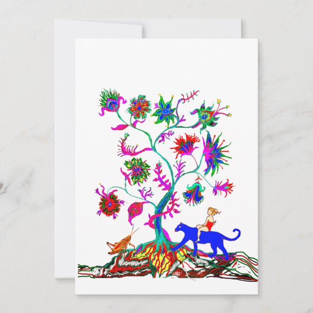 Tarjeta Festiva Árbol de vida (Anverso)