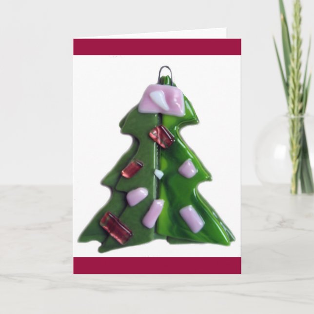 Tarjeta Festiva Árbol de vidrio 2 (Anverso)