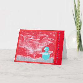Tarjeta Festiva Árbol decorativo de los navidades Snowman