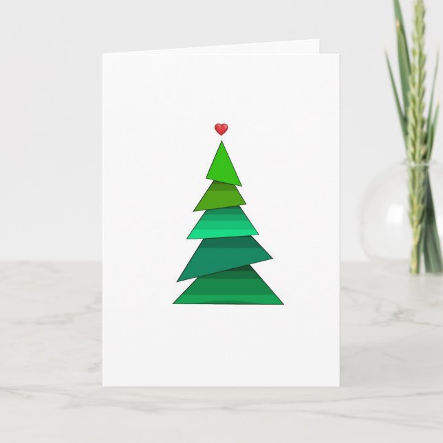 Tarjeta Festiva Árbol del corazón (Anverso)