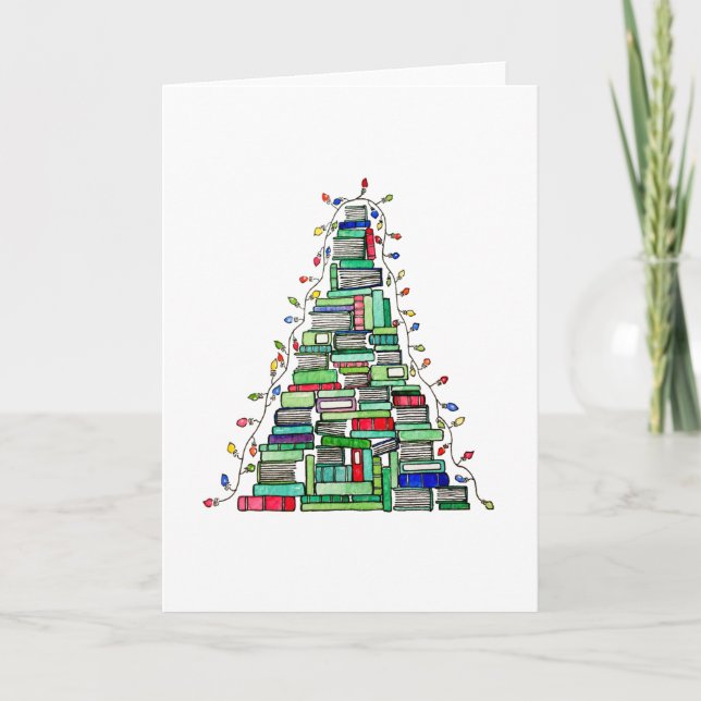 Tarjeta Festiva Árbol del libro de navidades 2017 (Anverso)