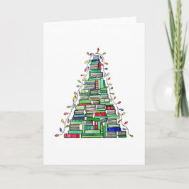 Tarjeta Festiva Árbol del libro de navidades 2017