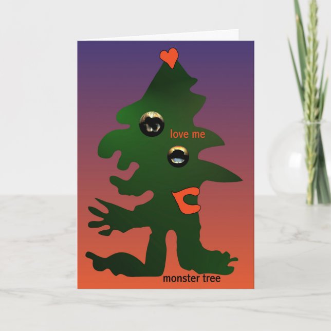 Tarjeta Festiva Árbol del monstruo de Anjo Lafin (Anverso)