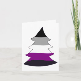 Tarjeta Festiva Árbol del Orgullo Asexual Holigay
