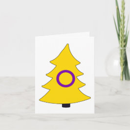 Tarjeta Festiva Árbol del Orgullo Intersexual Holigay