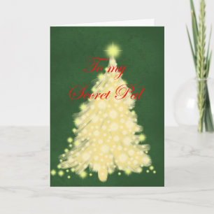 Tarjeta Festiva Árbol encendido de oro