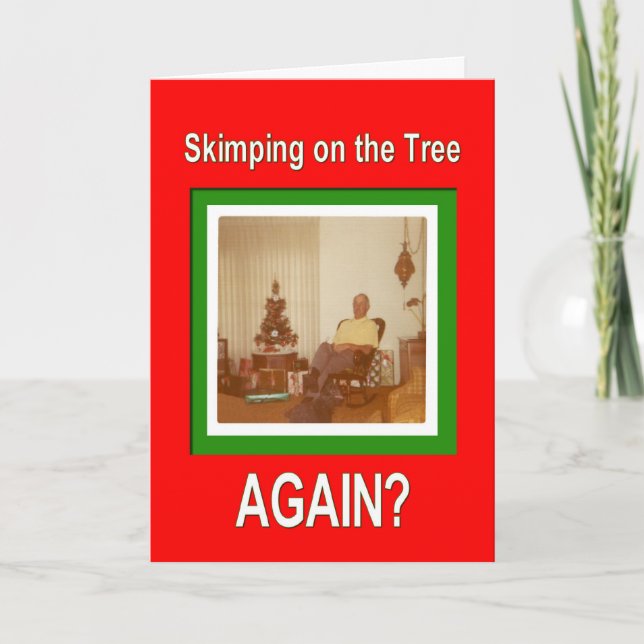 Tarjeta Festiva Árbol esquilético (Anverso)