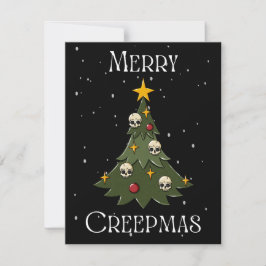 Tarjeta Festiva Árbol Feliz Creepmas