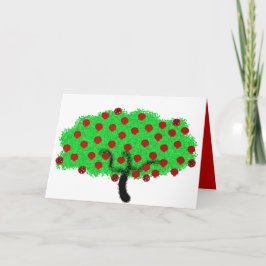 Tarjeta Festiva Árbol granate humilde Tu B'Shvat Shavuot