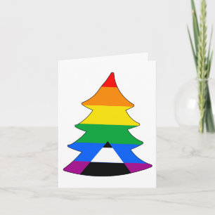 Tarjeta Festiva Árbol Holigay Aliado de LGBTQ+