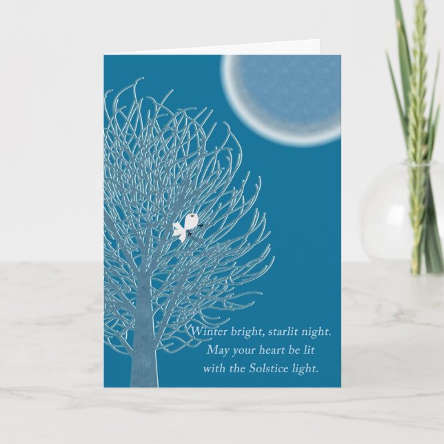 Tarjeta Festiva Árbol lunar (Anverso)