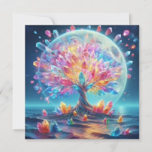 Tarjeta Festiva Árbol lunar