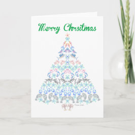 Tarjeta Festiva Árbol marino navideño