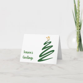 Tarjeta Festiva Árbol minimalista