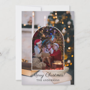 Tarjeta Festiva Árbol navideño decorado festivamente con cajas de 