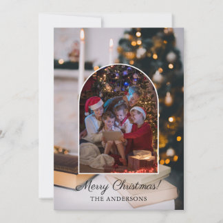 Tarjeta Festiva Árbol navideño decorado festivamente con cajas de