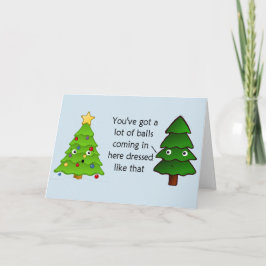 Tarjeta Festiva Árbol navideño divertido de personalizable