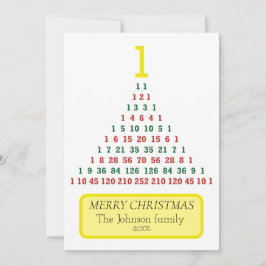 Tarjeta Festiva Árbol triangular de Pascal