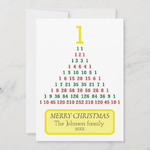 Tarjeta Festiva Árbol triangular de Pascal