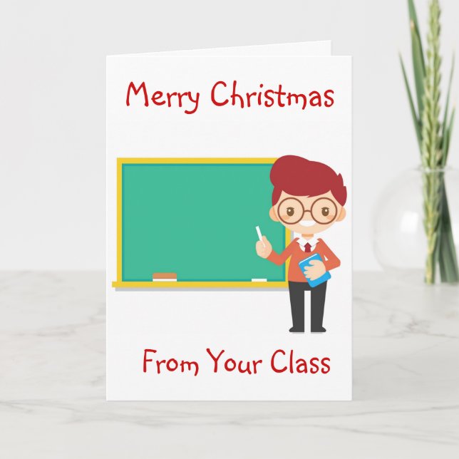 TARJETA FESTIVA ÁRBOL VACÍO PARA MAESTRO ESPECIAL EN NAVIDADES HOL (Anverso)