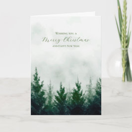 Tarjeta Festiva Árboles de acuarela de navidades