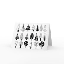 Árboles de doodle de invierno