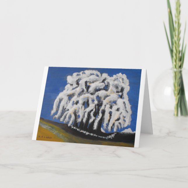 Tarjeta Festiva Árboles de invierno (Anverso)