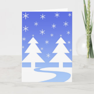 Tarjeta Festiva Árboles de nieve