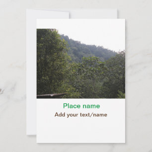 Tarjeta Festiva Árboles de selva selva bocas viajes agregar nombre