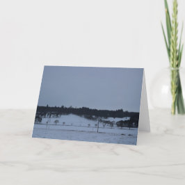 Tarjeta Festiva Árboles desnudos en la nieve