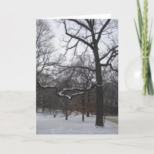 Tarjeta Festiva Árboles en la nieve I