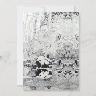 Tarjeta Festiva Árboles escarpados en la horquilla occidental