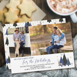 Tarjeta Festiva Árboles navideños escandinavos 2 dirección nueva f