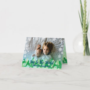 Tarjeta Festiva Árboles navideños hacen que el mundo se divierta c