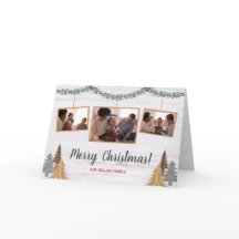 Árboles navideños rústicos de granjeros con tres f