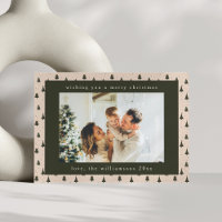 Árboles navideños verdes del bosque rústico Dos fo