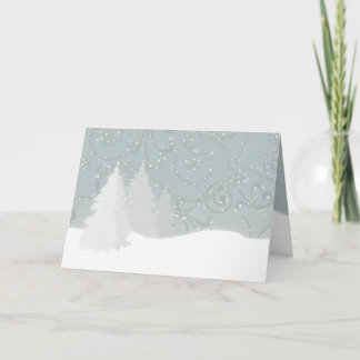 Tarjeta Festiva Árboles nevados