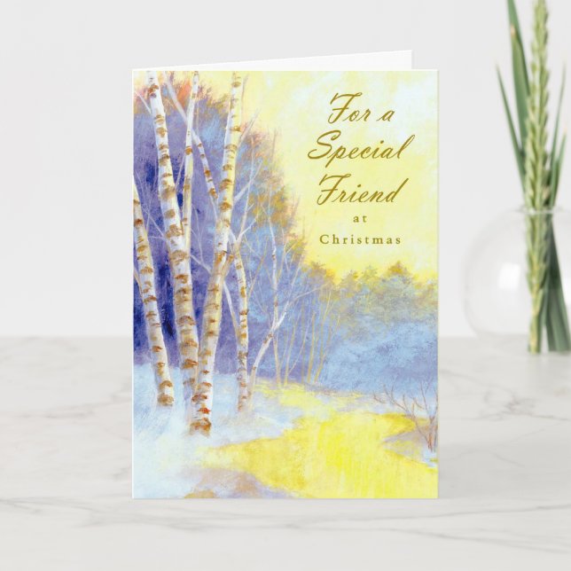 Tarjeta Festiva Árboles para un amigo especial… (Anverso)