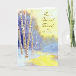 Tarjeta Festiva Árboles para un amigo especial…