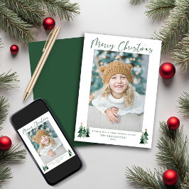 Tarjeta Festiva Árboles rústicos Minimalistas Navidades modernos f