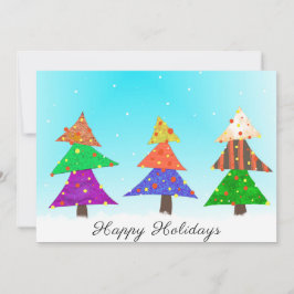 Tarjeta Festiva Árboles y nieve