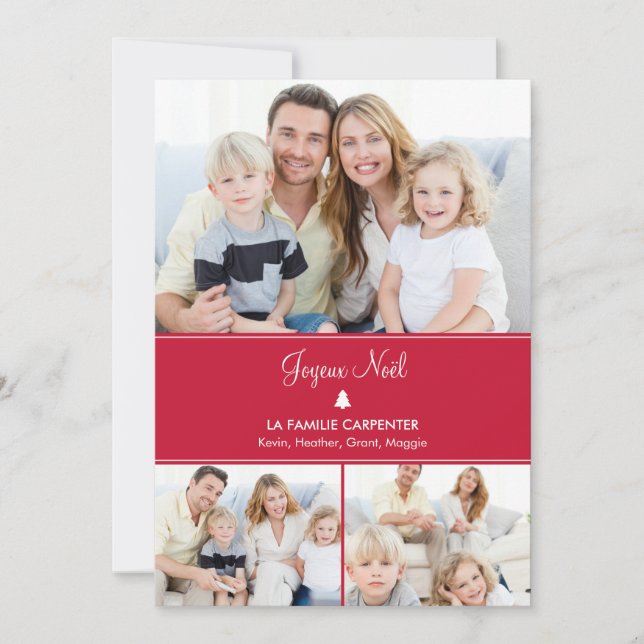 Tarjeta Festiva Arbre cartes de photo de vacances modernes (Anverso)