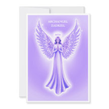 Arcángel Zadkiel Navidades Púrpura Y Blanco