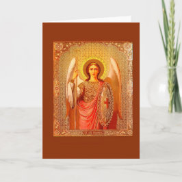 TARJETA FESTIVA ARCHANGEL MICHAEL - VINTAGE CHRISTMAS CARD