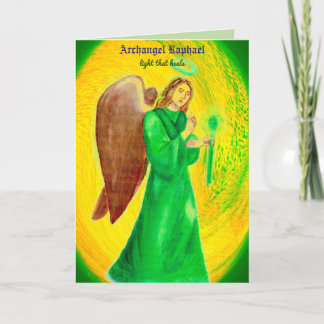 Tarjeta Festiva Archangel Raphael Greeting Card