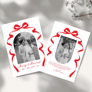 Tarjeta Festiva Arco de fotos de cerezos y matrimonios de novios
