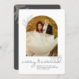 Tarjeta Festiva Arco elegante | Arándano y Matrimonio Moderno Spru