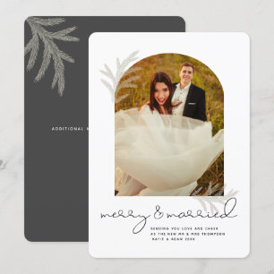 Tarjeta Festiva Arco elegante Arándano y Matrimonio Moderno Spru